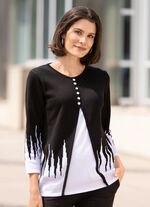 Pullover in Twinset-Optik SCHWARZ-WEISS