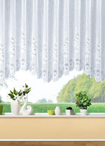 Blumenfenster-Vorhang, Bogenbreite 150 cm, mit Floral-Dessin