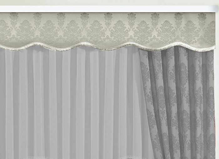 Apart gebogte Vorhangbord&uuml;re BEIGE