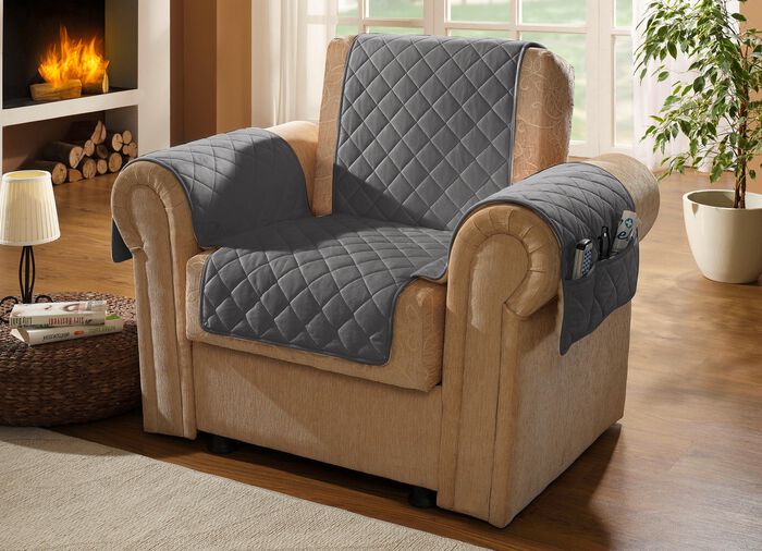 Sessel-,Couch- und Armlehnenschoner aus Schafschurwolle 