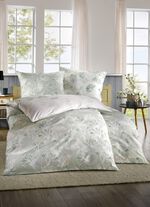 Mako-Satin Bettw&auml;sche-Garnitur GR&Uuml;N