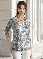 Pullover in Jacquard-Feinstrick 