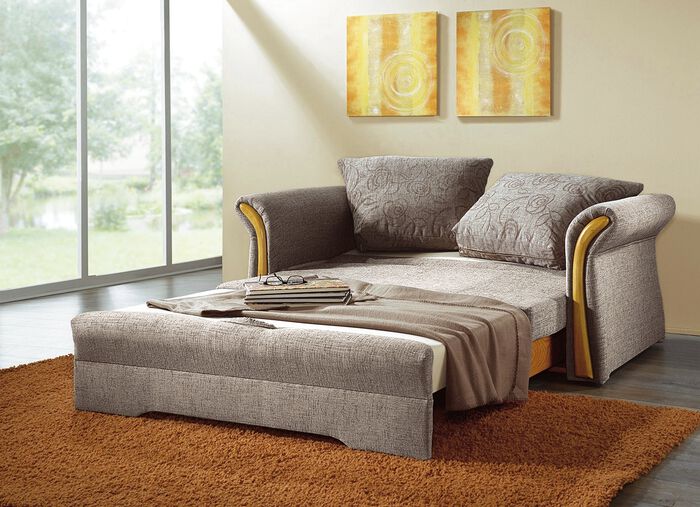 Verwandlungs-Sofa mit Kissen BRAUN