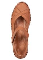 Gemini, bequeme Damen-Slipper, Weite G, mit herausnehmbarem Fussbett COGNAC