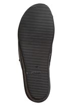 Pantolette aus Nappaleder und krokogeprägtem Lackleder SCHWARZ