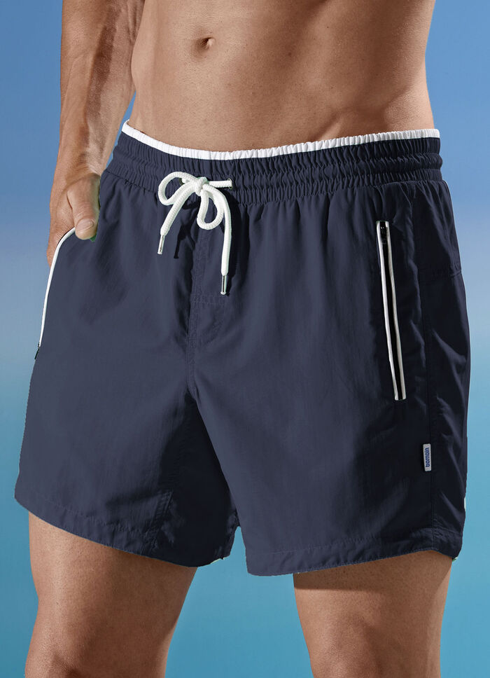 Bomain Badeshorts mit Reißverschlüssen, Microfaser NACHTBLAU