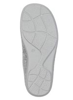 Laurina, klassische Damen-Hausschuhe, mit herausnehmbarem Fussbett HELLGRAU