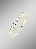 Funkelnder Damenring mit synth. Zirkonia 