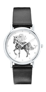Damenuhr mit Pferde-Design 