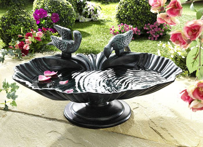 Vogeltränke aus rostfreiem, massivem Aluminiumguss 