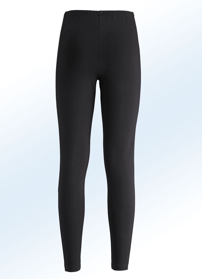 Leggings im interresanten Materialmix 