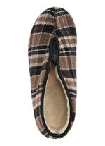 Stiefelette aus kariertem Textilmaterial BRAUN