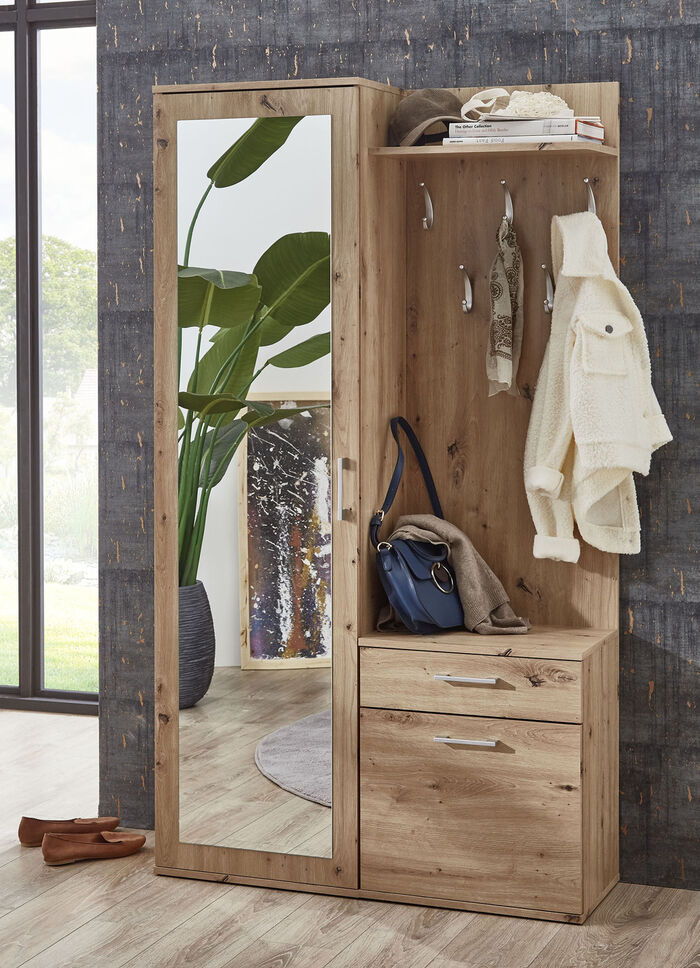 Kompaktgarderobe m.Spiegel 