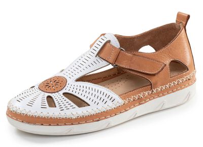 ELENA EDEN, sommerliche Damen-Slipper, Weite H, mit herausnehmbarem Fussbett 