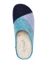 Laurina, klassische Damen-Hausschuhe, Weite H, mit anatomisch geformtem Fussbett BLAU-T&Uuml;RKIS