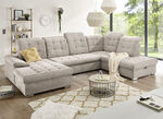 Wohnlandschaft mit Funktion und Bettkasten BEIGE