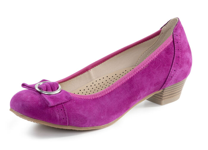 Andrea Conti, schicke Damen-Pumps, mit Gummizug PINK
