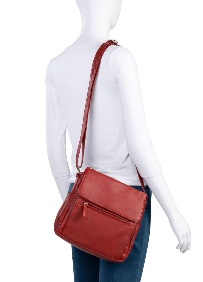 Laurina, Tasche, Damen, mit verstellbarem Umh&auml;ngeriemen RUBINROT