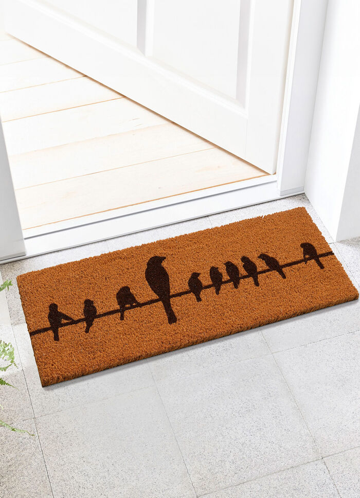 Fussmatte mit rutschfester Gummirückseite BRAUN