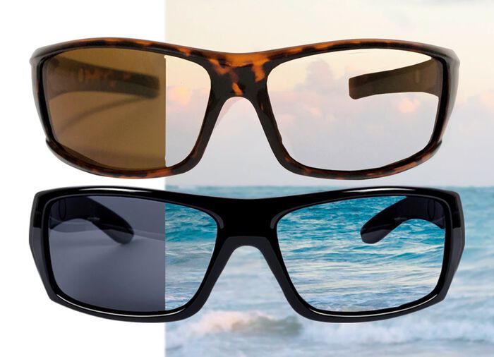 HD Polar View-Sonnenbrille mit polarisierten High-Definition-Gl&auml;sern SCHWARZ-BRAUN