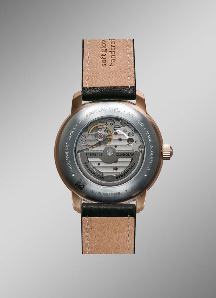 Automatik-Herrenuhr mit offenem Uhrwerk von Zeppelin 