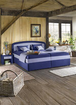 Polsterbett mit geräumigem Bettkasten BLAU