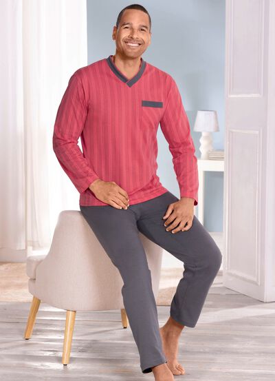 Pyjama mit V-Ausschnitt 
