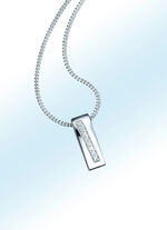 Anhänger mit synth. Zirkonia und Panzerkette