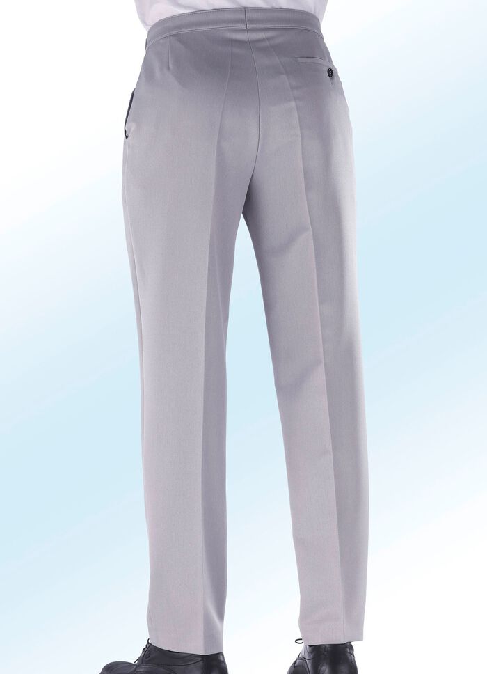 Tragangenehme Bundverstellerhose mit Seitentaschen HELLGRAU MELIERT