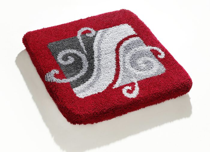 «GRUND» Badgarnitur in verschiedenen Farben ROT-GRAU