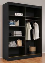 Moderner Schwebet&uuml;renschrank SCHWARZ