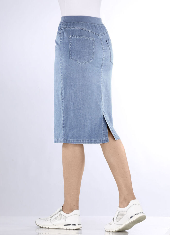 Rock in gerader Schnittführung HELLBLAU