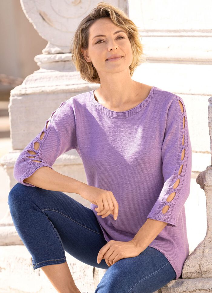 Pullover mit Cut-Outs FLIEDER