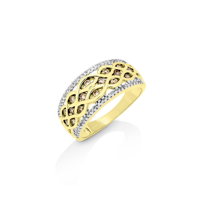 Damenring mit Diamanten und Brillanten 