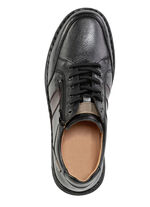 Schnürschuh aus Nappaleder SCHWARZ-BORDEAUX