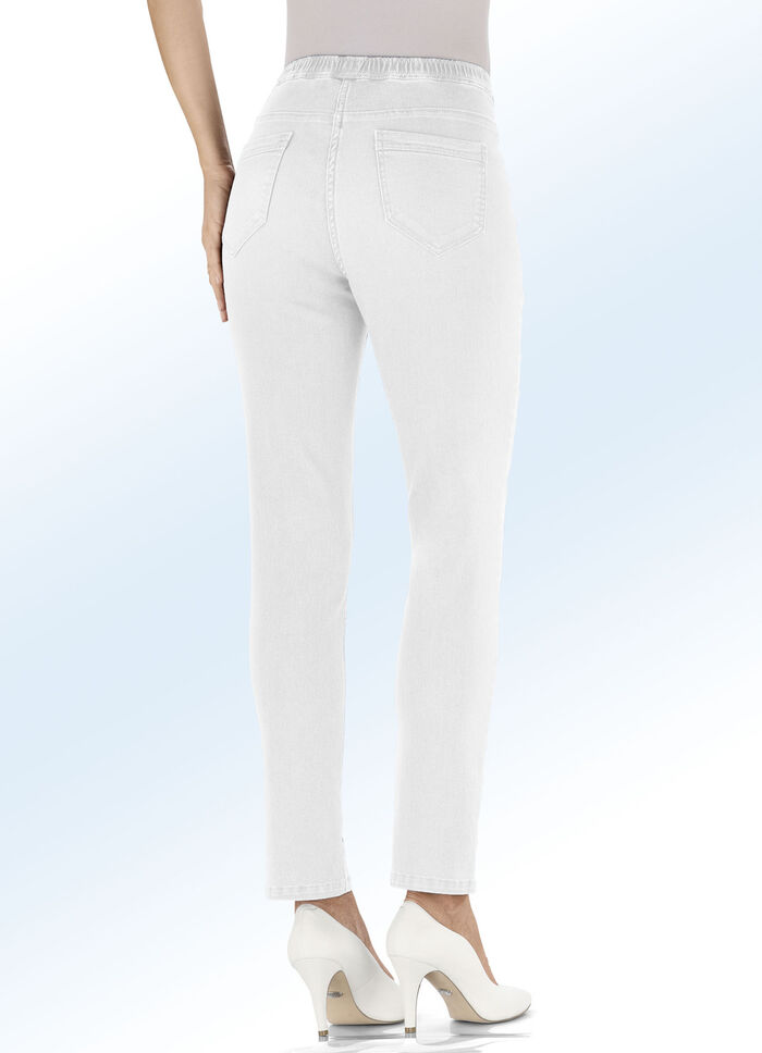 Jeans in Schlupfform WEISS