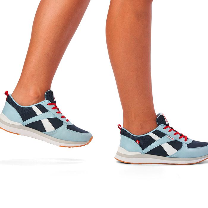 Rieker Sneaker mit klassischer Sch&uuml;rung BLAU
