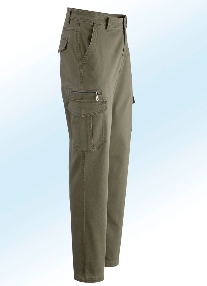 Hose mit Cargotaschen in 3 Farben 