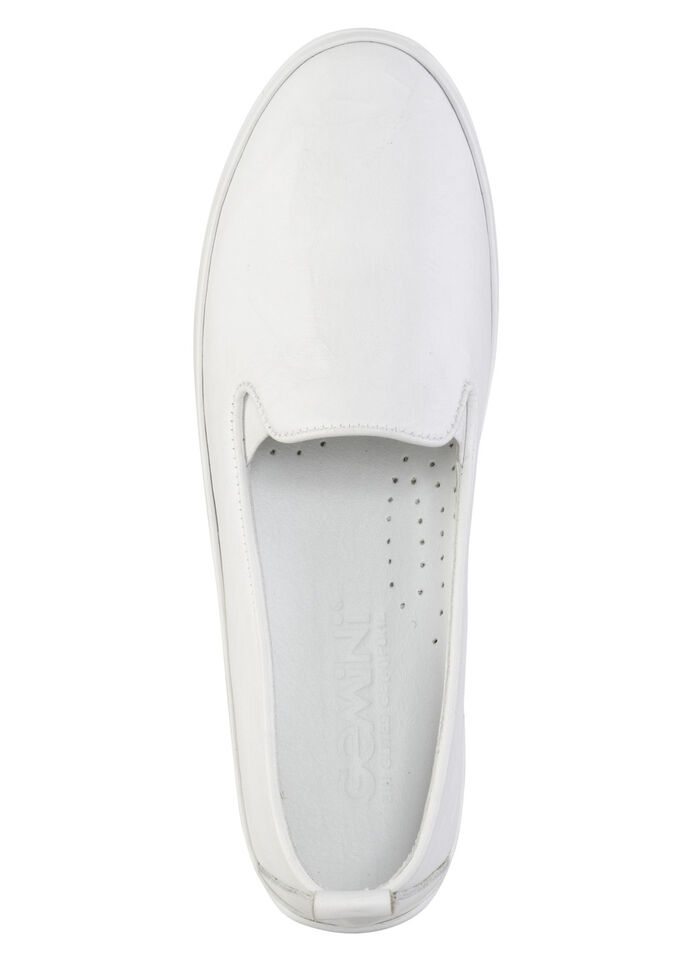 Gemini Slipper mit dezenter Knitter-Struktur WEISS