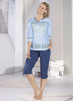 Zweierpack Schlafanzüge mit 3/4-langen Ärmeln und wadenlanger Hose  