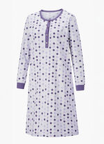 Zweierpack Nachthemden, Langarm mit Knopfleiste und Bündchen FUCHSIA/FLIEDER