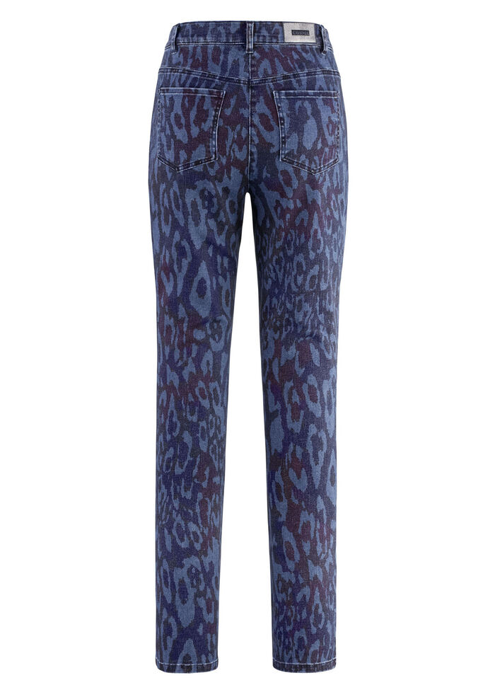 Jeans mit angesagter Tierfelldessinierung 