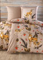 Biber Bettw&auml;sche-Garnitur von Dobnig BRAUN