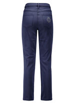 Edeljeans mit Stickerei in 7/8-Länge DUNKELBLAU