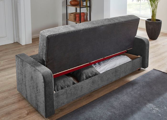 Schlafsofa mit Bettkasten ANTHRAZIT