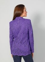 Blazer mit floralem Spitzenbesatz 