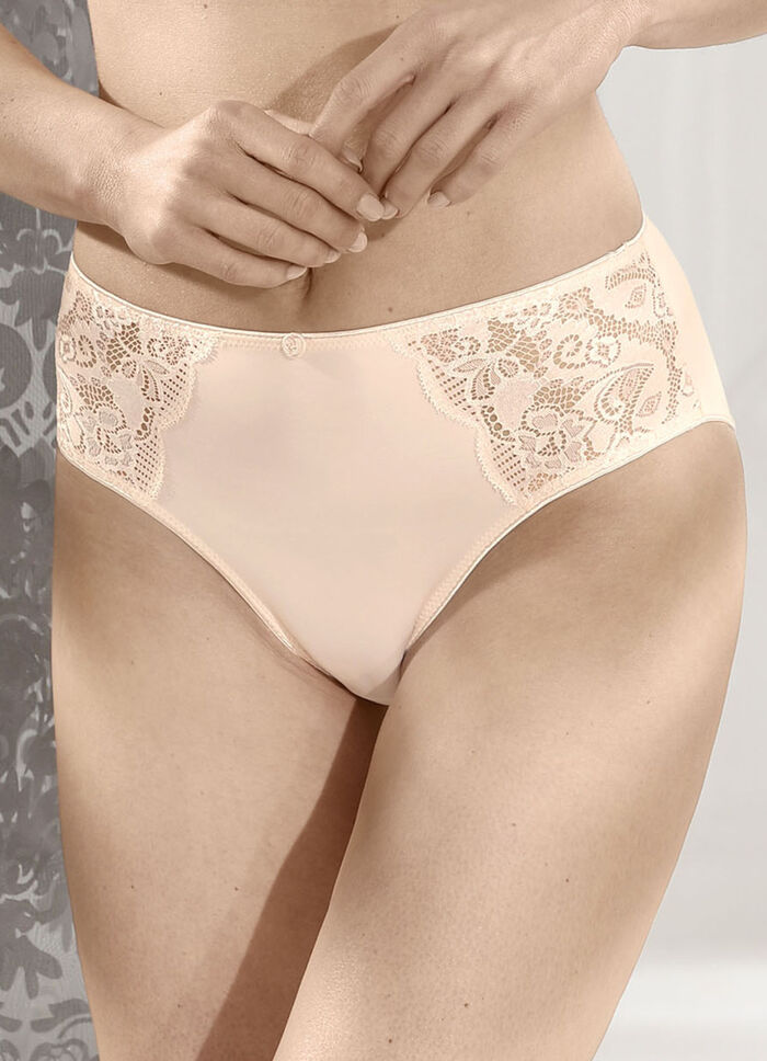 Susa Zweierpack Slips mit elastischer Spitze ZARTAPRICOT