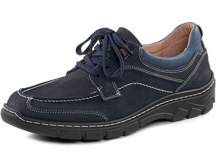 Schn&uuml;rschuh mit Kontrast-Eins&auml;tzen 