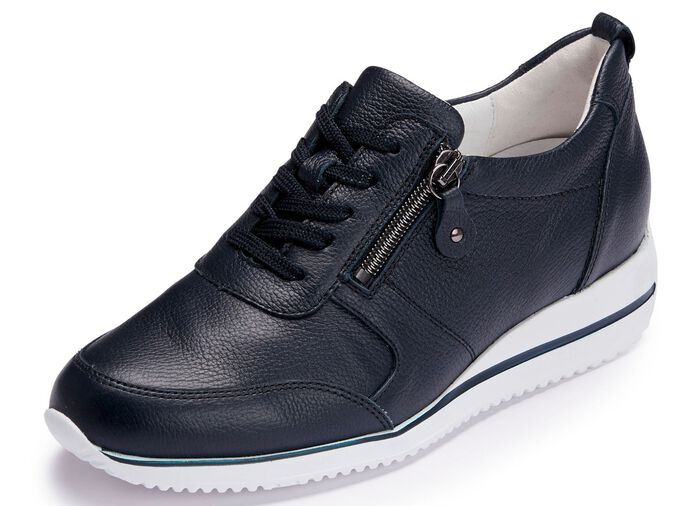Waldl&auml;ufer, bequeme Damen-Sneaker, Weite H, mit herausnehmbarem Fussbett NACHTBLAU