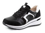 ELENA EDEN, sytlische Damen-Sneaker, Weite H, mit herausnehmbarem Fussbett SCHWARZ-WEISS